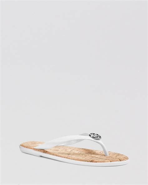 michael kors white flip flops|Michael Kors jelly flip flops.